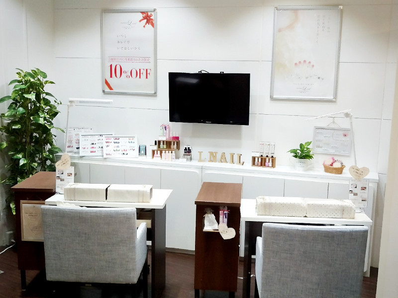 Lnail&times;Blanc港北東急S.C店（エルネイルブラン）店舗内装写真