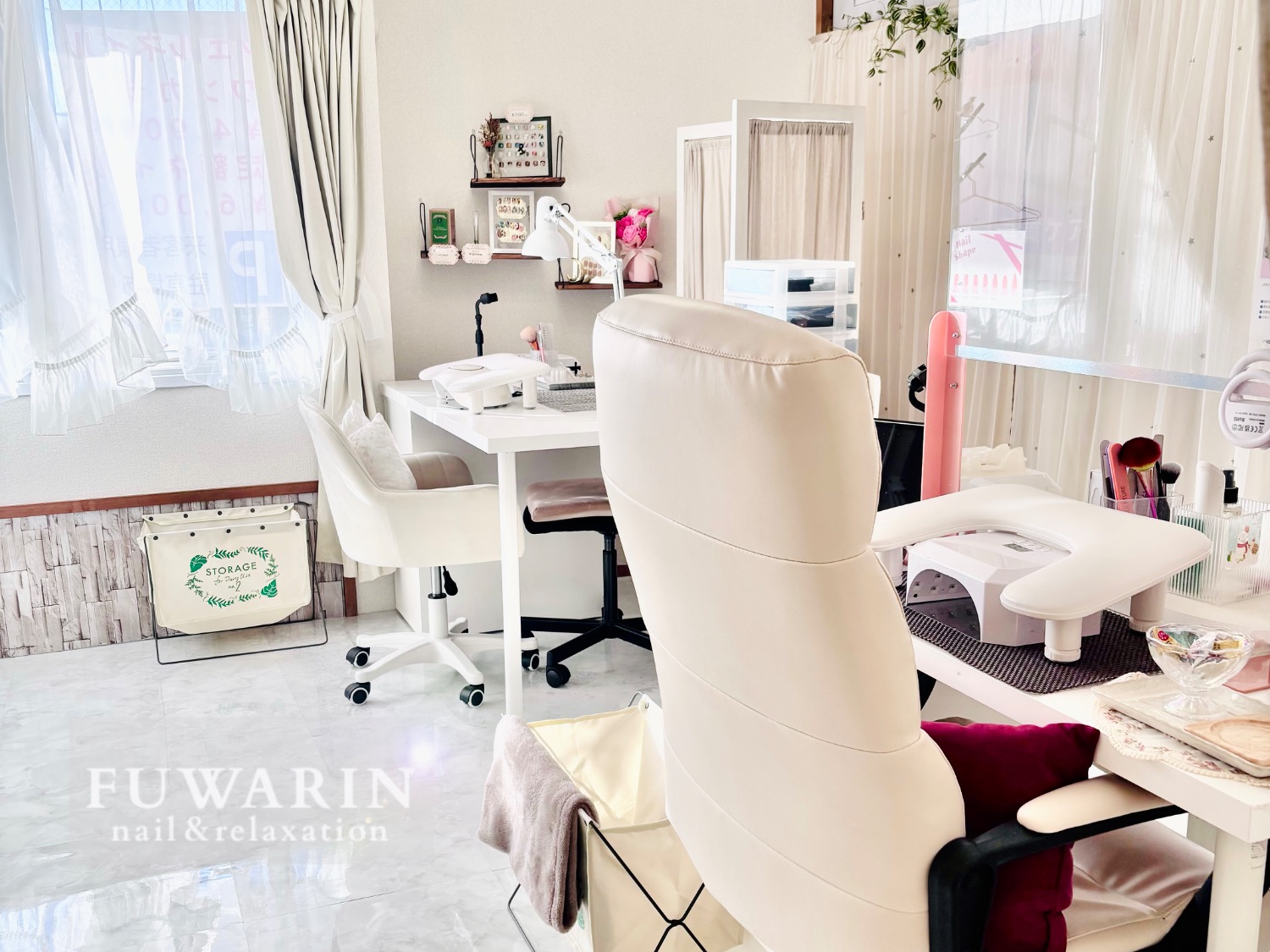 FUWARIN nail & relaxation（フワリン ネイル アンド リラクゼーション）店舗内装写真